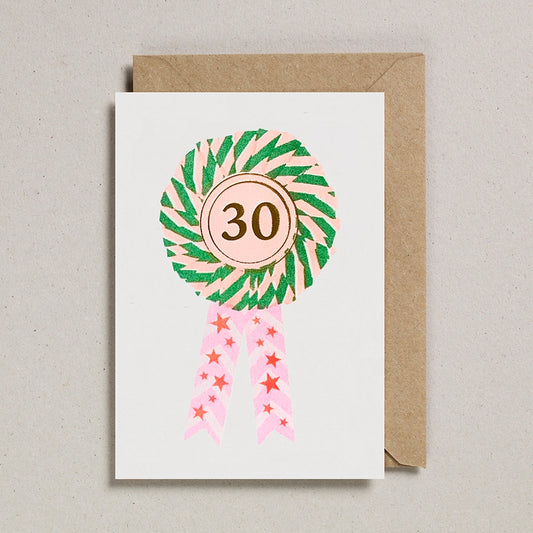 Riso Rosette Card - Age 30