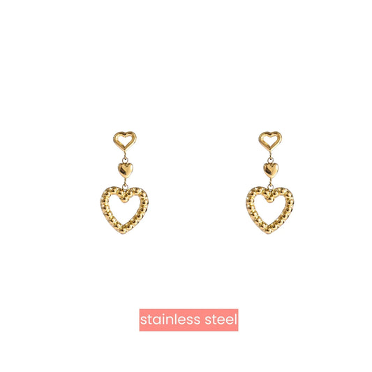 3 Hearts Earrings