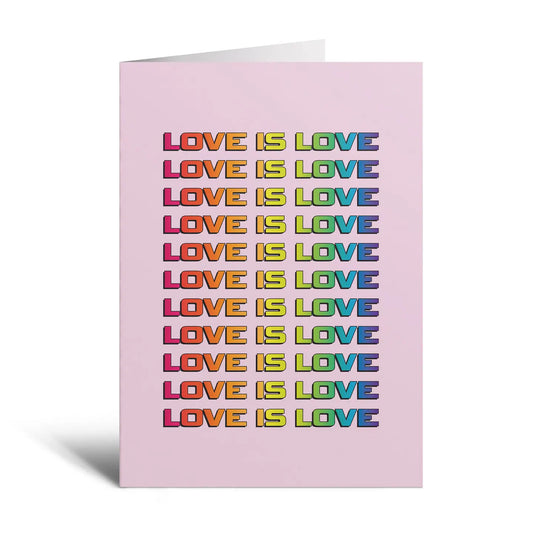 Love Is Love Rainbow Tekst Greeting Card