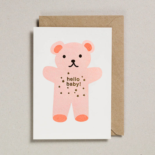 Hello Baby Teddy Card