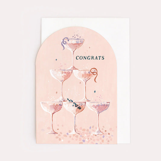 Champagne Congratulations Birthday Card