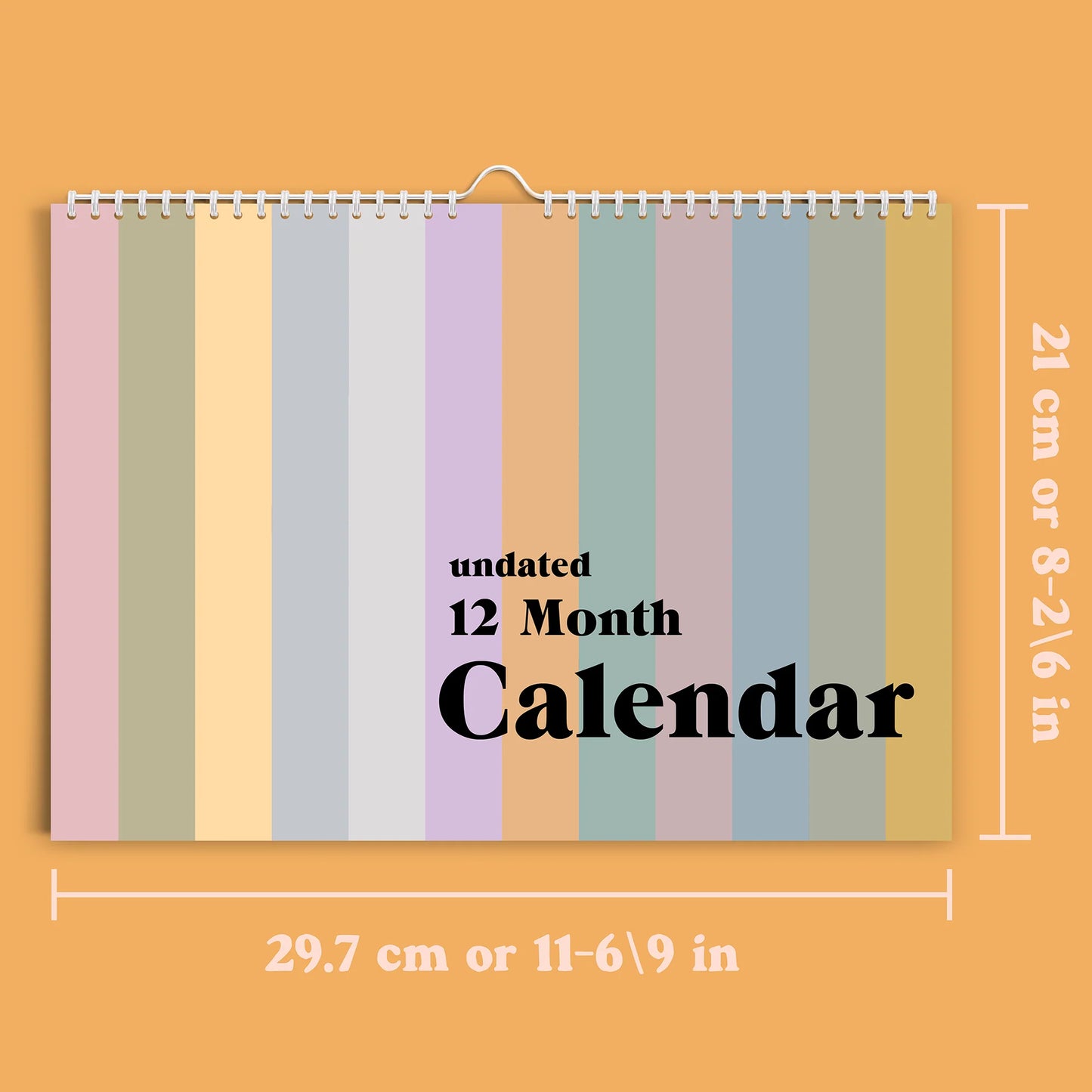 Undated Monthly Calendar - Pastels