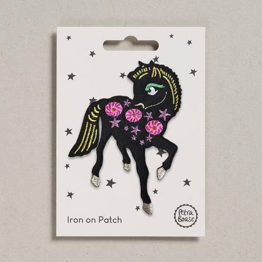 Iron on Patch - Black Pony