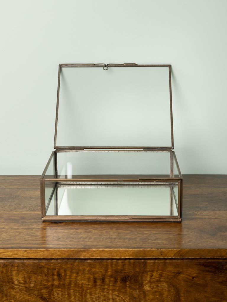 Glass Box with Mirror Base