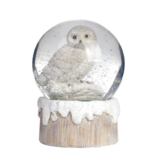 Snow Globe - Owl 10cm