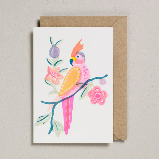 Papercut Card - Parrot