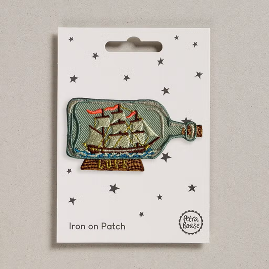 Iron on Patch - Ship in a Bottle