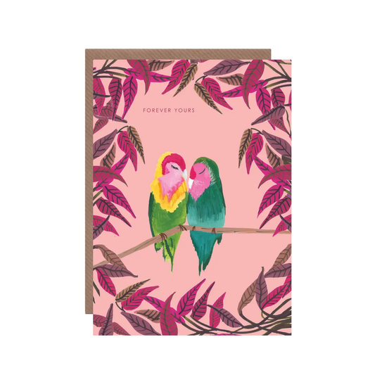 Parrot Couple Forever Yours Card