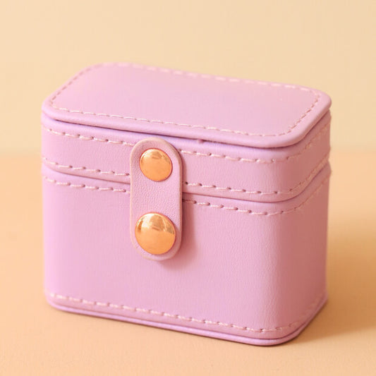 Petite Travel Ring Box in Purple