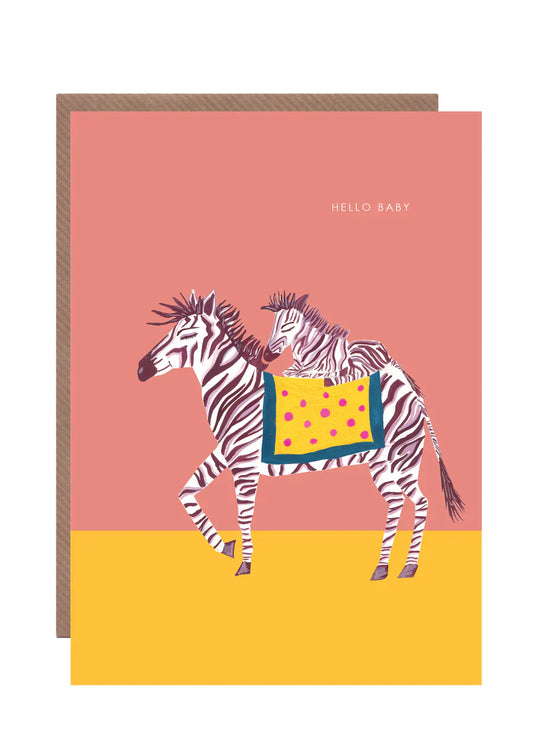 Zebra New Baby Greeting Card