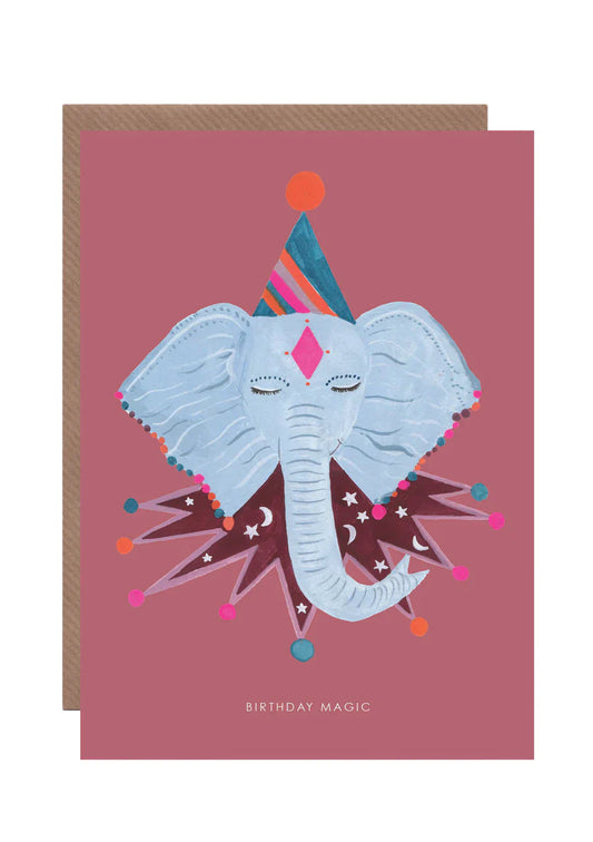 Party Elephant Head Card