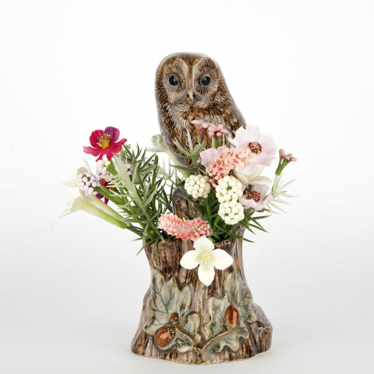Tawny Owl bud vase 02