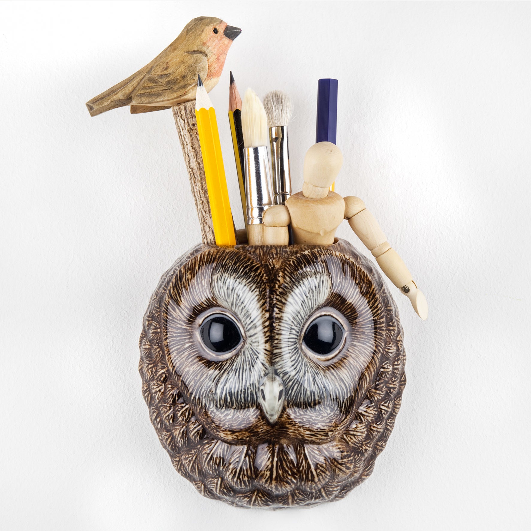 Tawny Owl Wall Vase small img 03