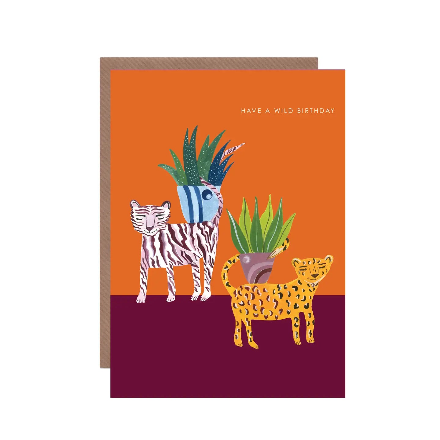 Wild Tiger with Leopard Greeting Card