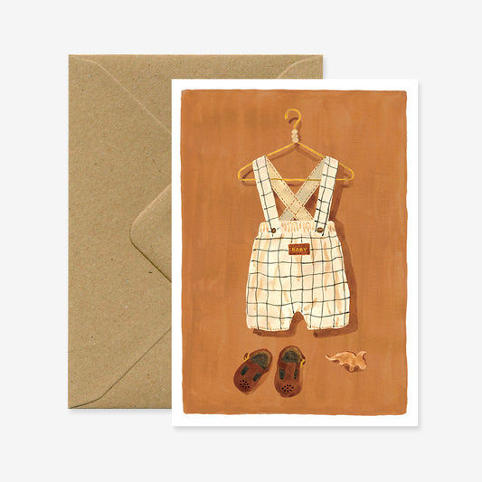 Overall Cream Greeting Card