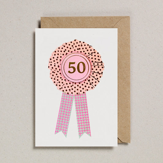 Riso Rosette Card - Age 50