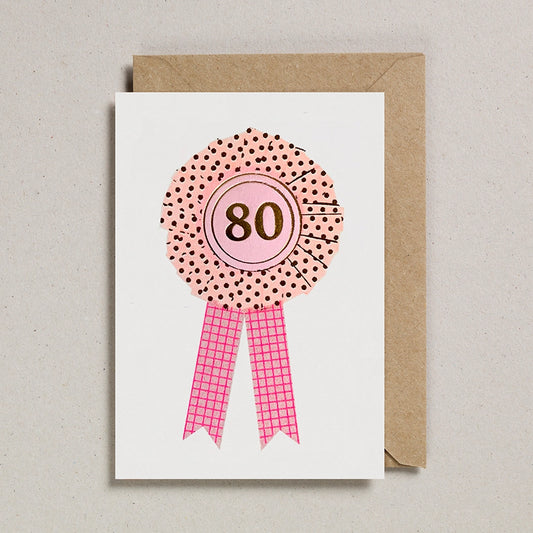 Riso Rosette Card - Age 80