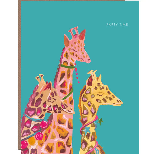 Giraffe Party Time' Birthday Greetings Card