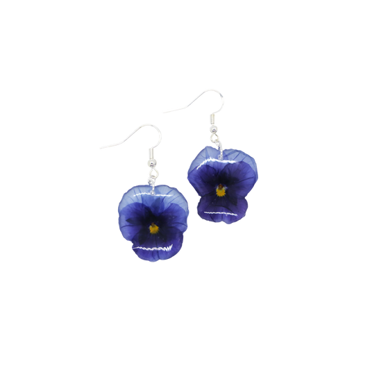 Silver Earrings PANSY MIDNIGHT