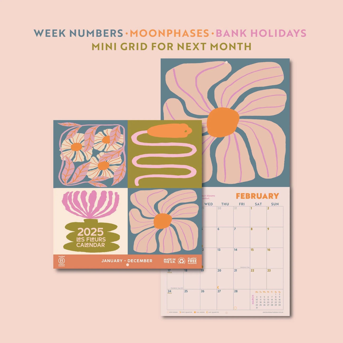 2025 Calendar - Les Fleurs