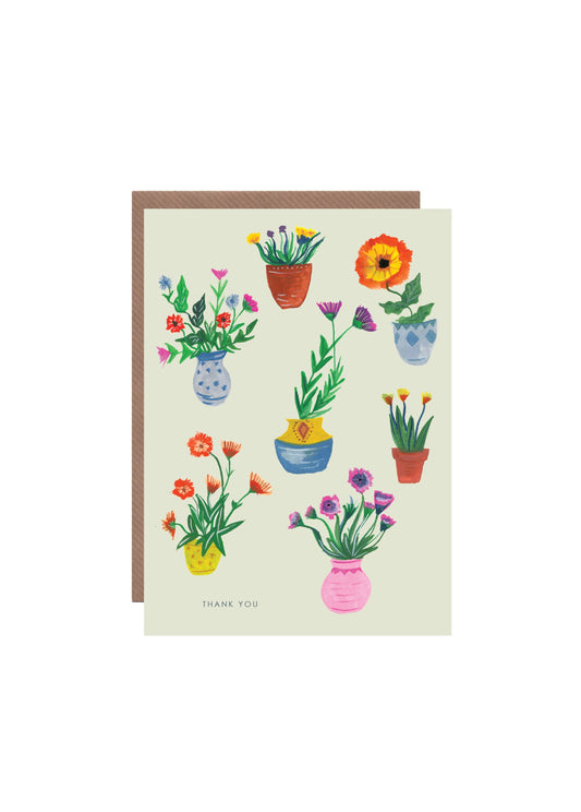 Botanical Pots Thank You Card