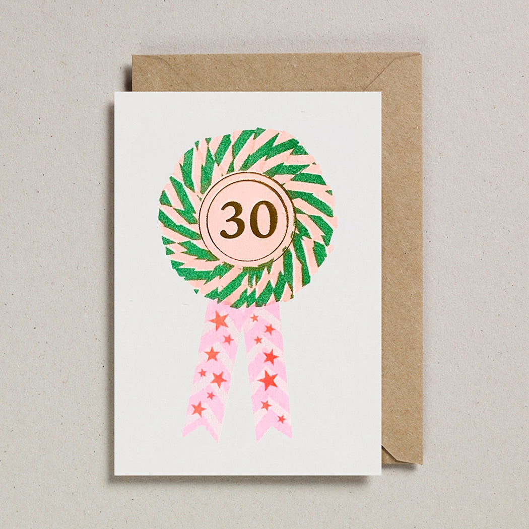 Riso Rosette Card - Age 30