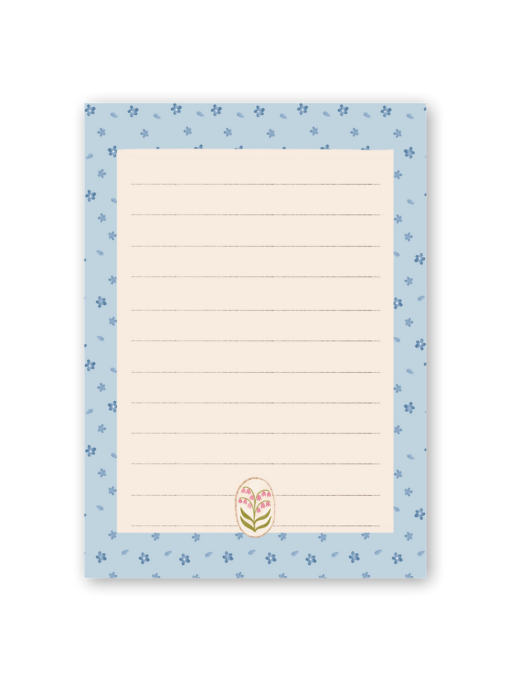 Notepad Pink Lily of the Valley