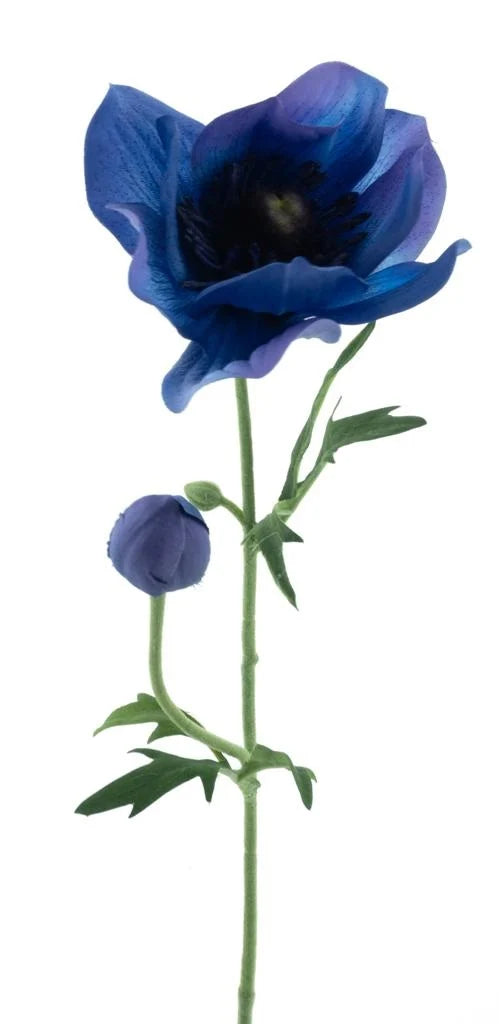Anemone spray Mina dark blue 63 cm