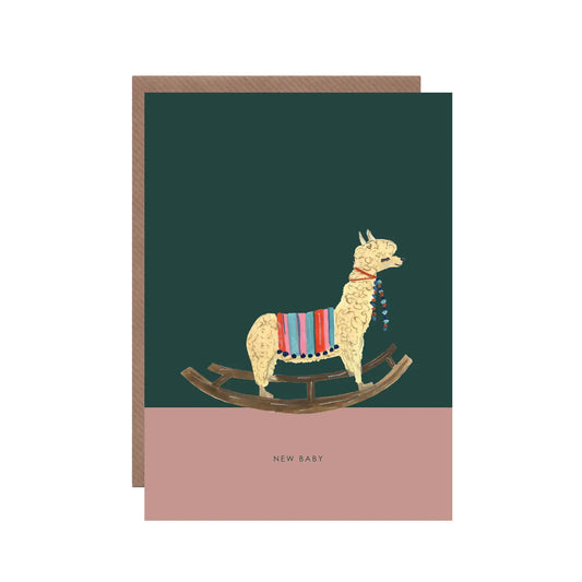 Rocking Alpaca' New Baby Greetings Card