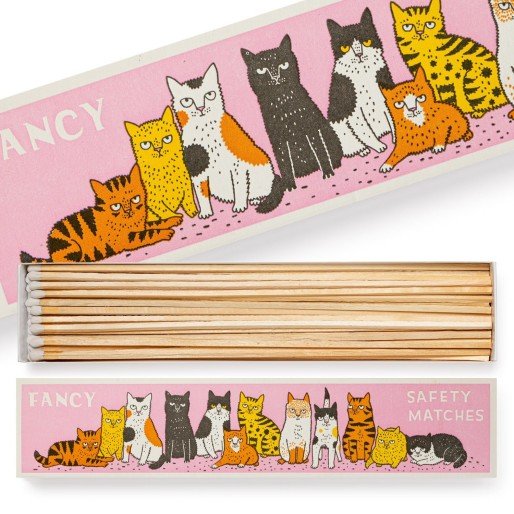 Fancy Cat Long Matches Matchbox