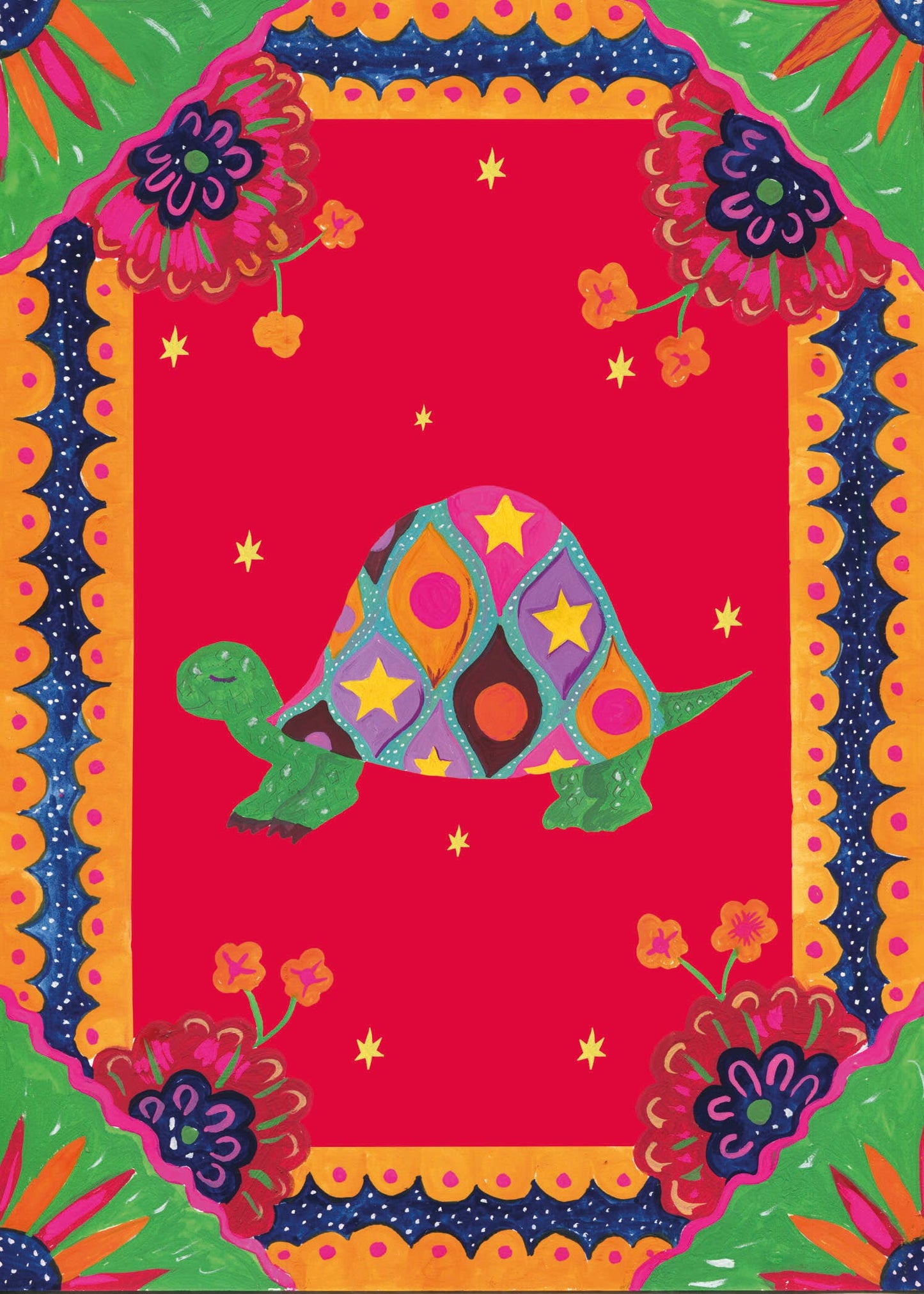 Framed Tortoise Greeting Card