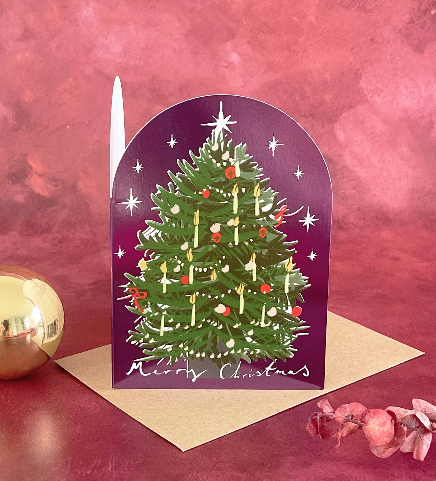 Festive Dome Christmas Tree Card