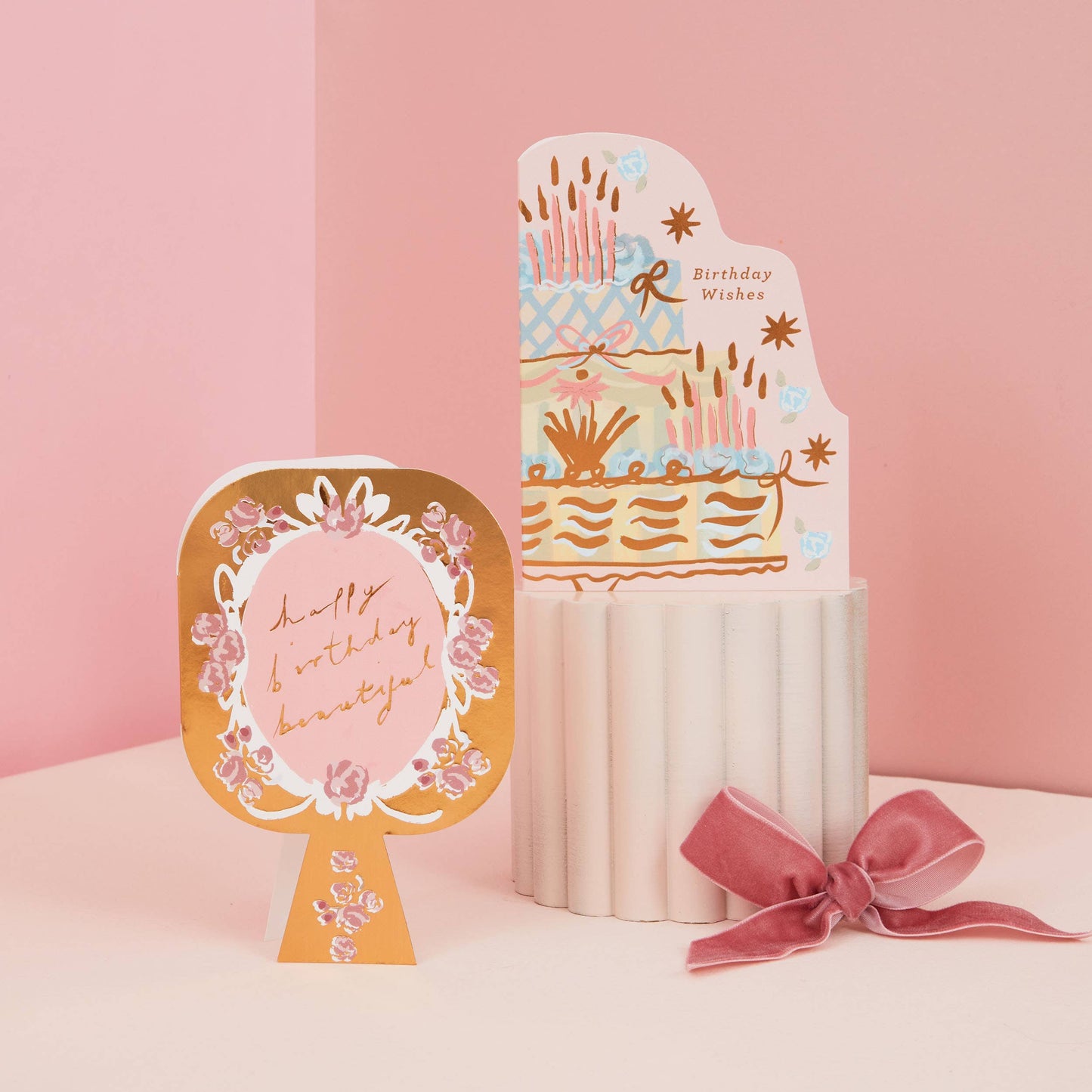 Vintage Cake Shaped Card