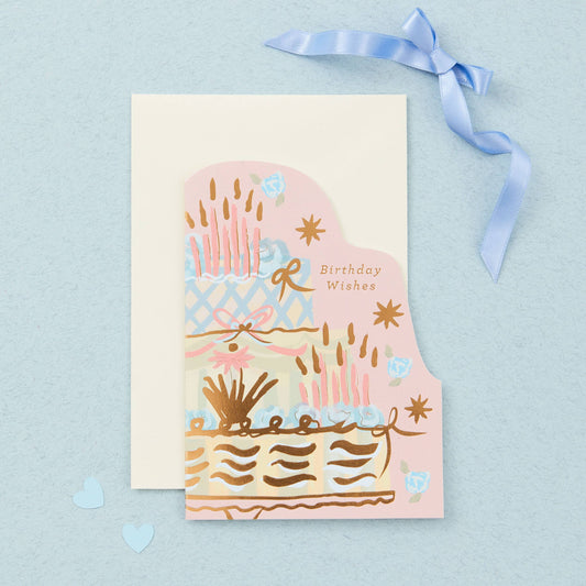 Vintage Cake Shaped Card