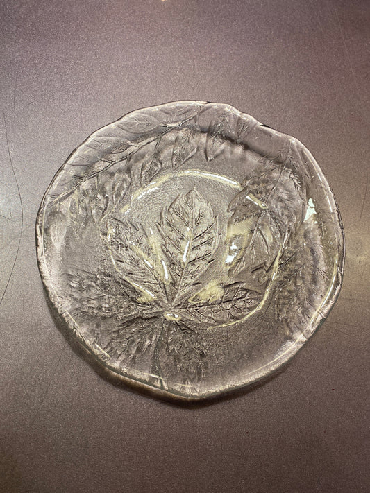 Glass Small Plate Forest - Vintage