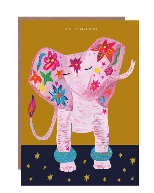 Carnival Elephant' Birthday Greetings Card