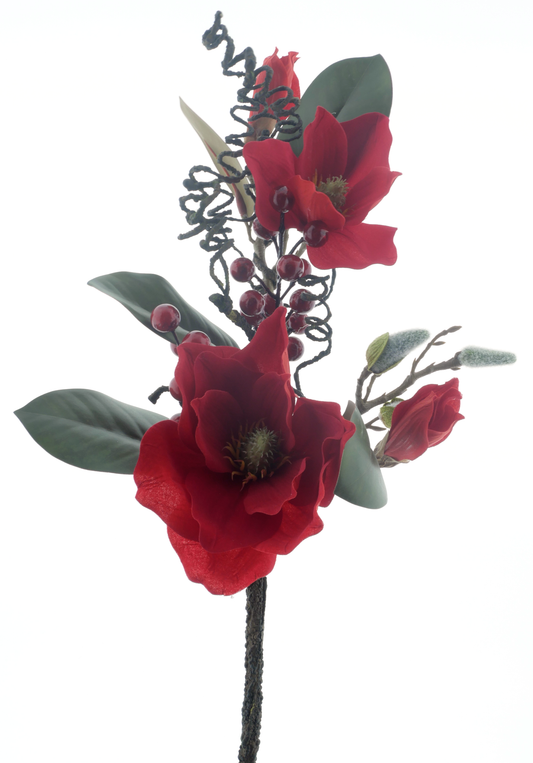 Magnolia Bundle w/Berry Red 60cm