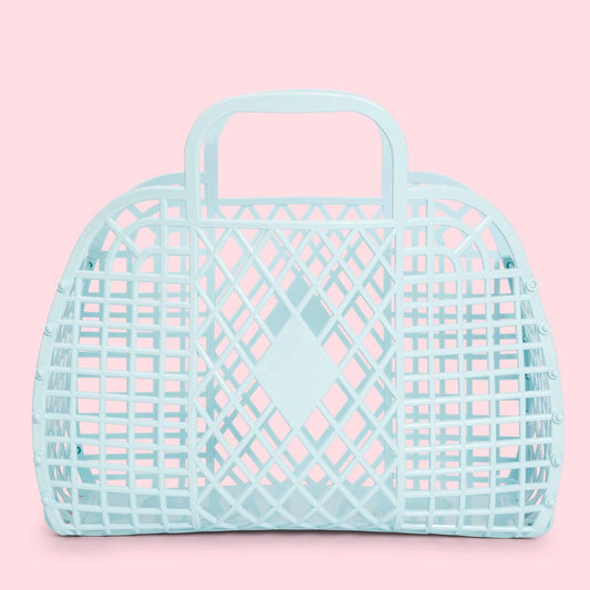 Large Retro Basket - Blue