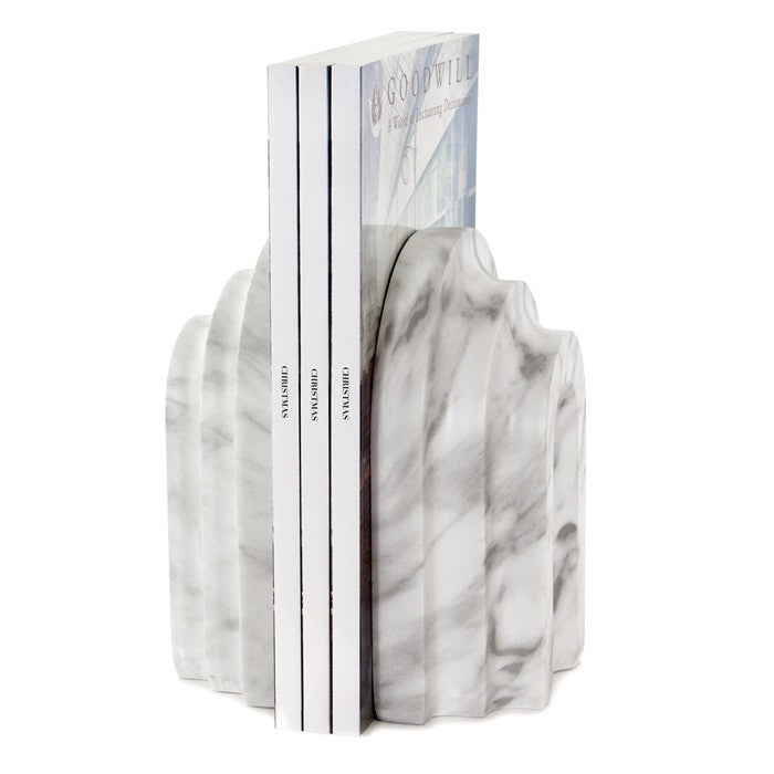Marble-look Bookends