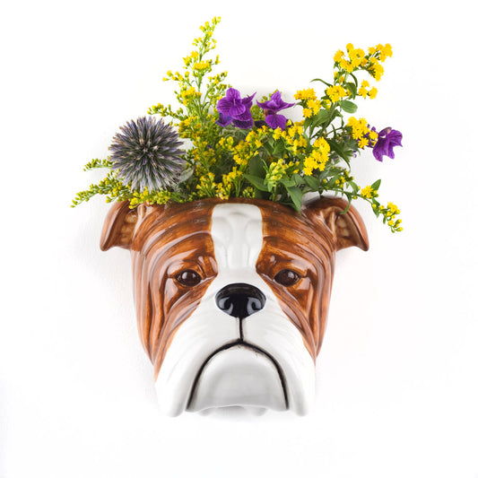 Bulldog Wall Vase