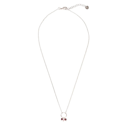 Sentiment Garnet Rose Quartz Necklace