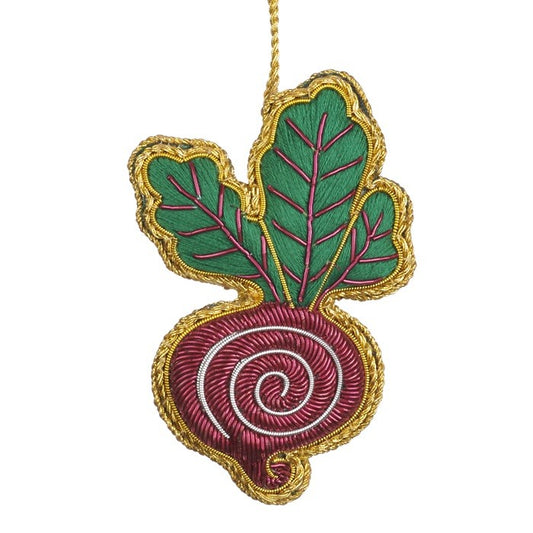 Embroidered Turnip Ornament