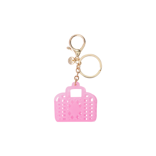Itty Bitty Bag Charm - Retro Neon Pink