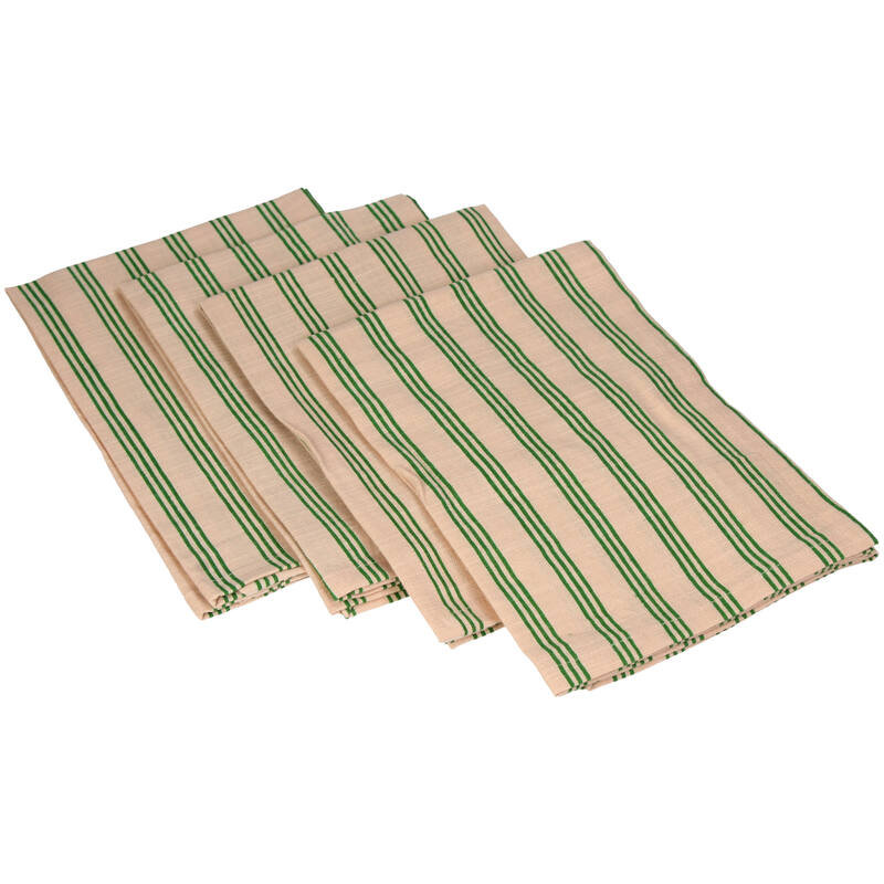 Set of 4 Cotton Napkins - Striped