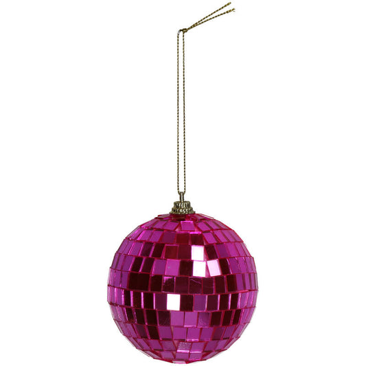 Pink Mirror Discoball Ornament