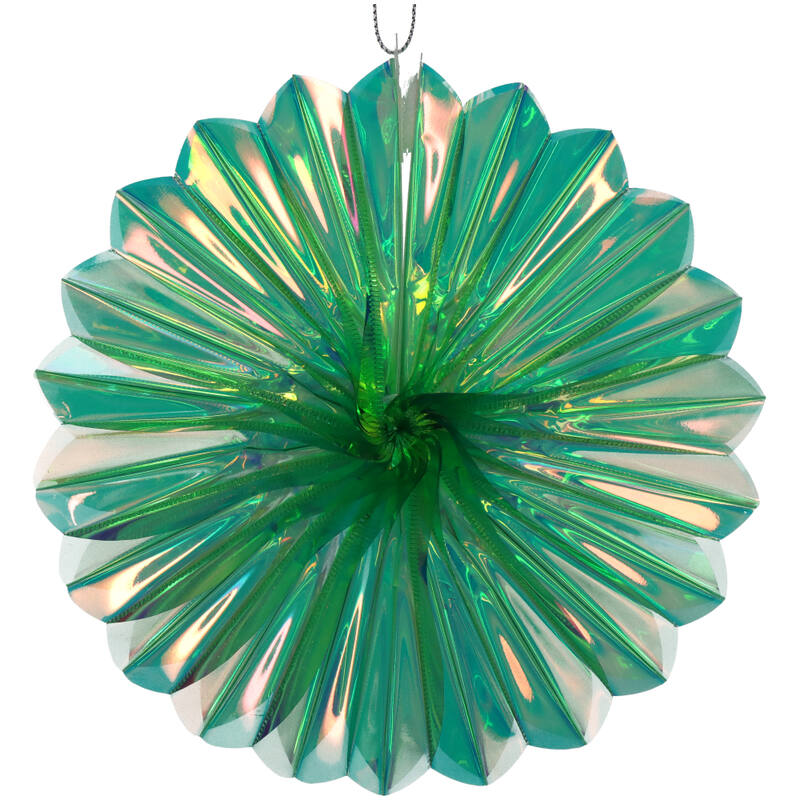 Iridescent Fan Ornament 15cm