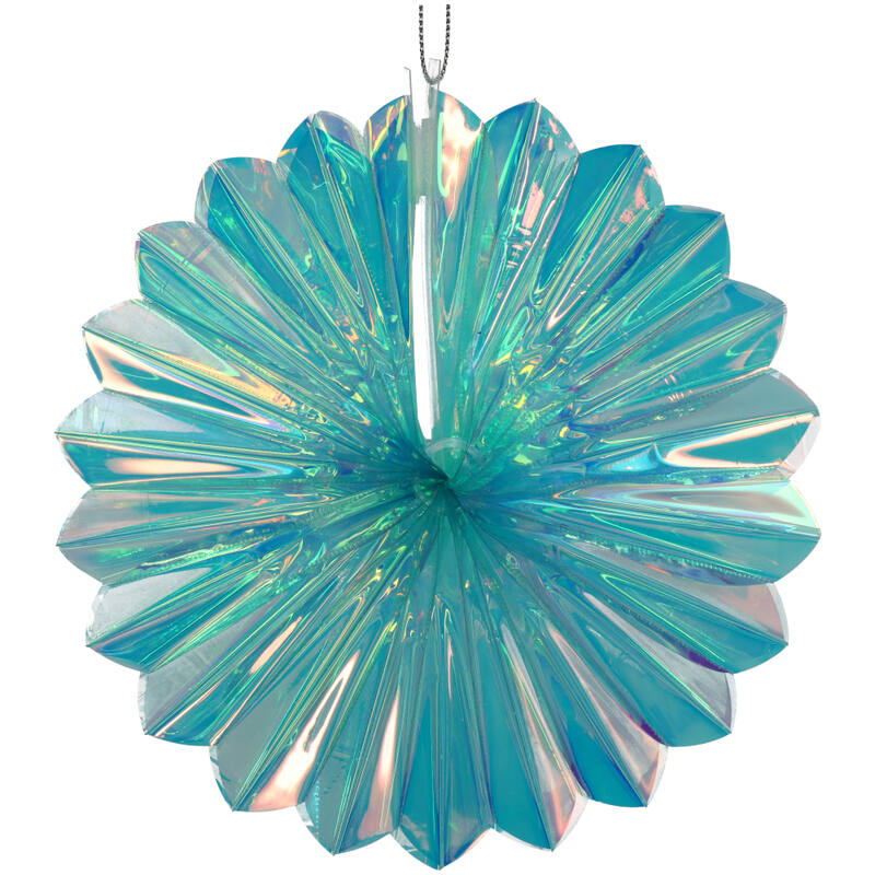 Iridescent Fan Ornament 15cm