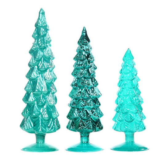 Glass Xmas Tree BLUE