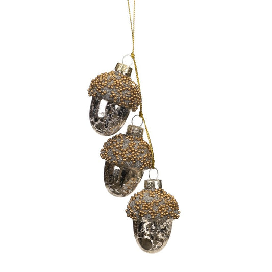 3 Acorns Cluster Ornament