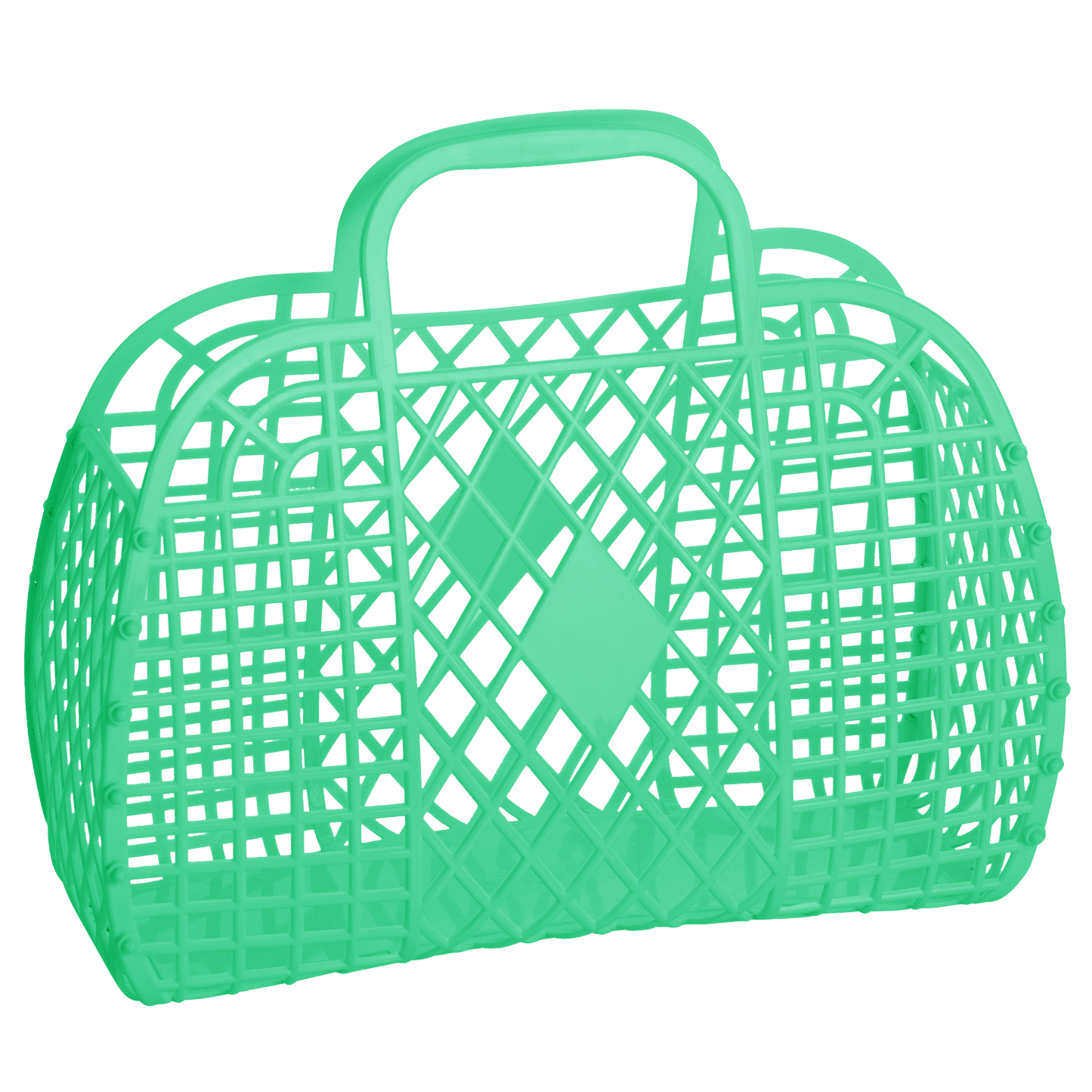 Large Retro Basket - Green